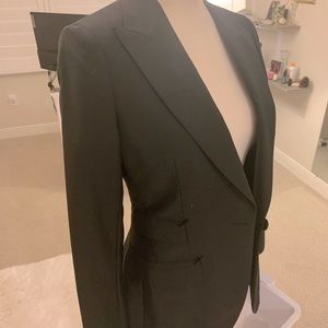 Giambattista Valli Black Androgynous Boyfriend Fitted Blazer Size 42